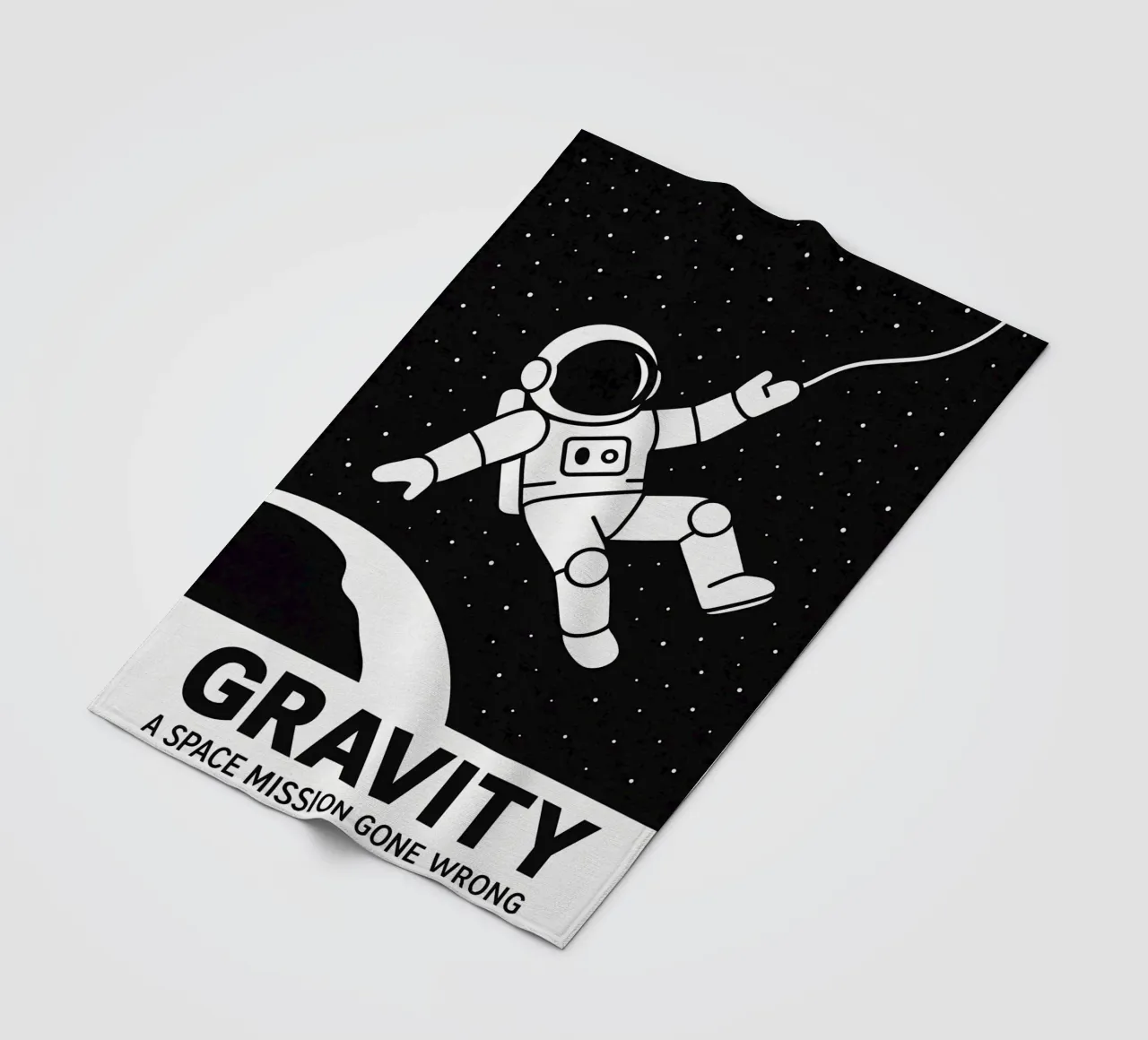 Gravity Print fleecedeken van MoviesArt