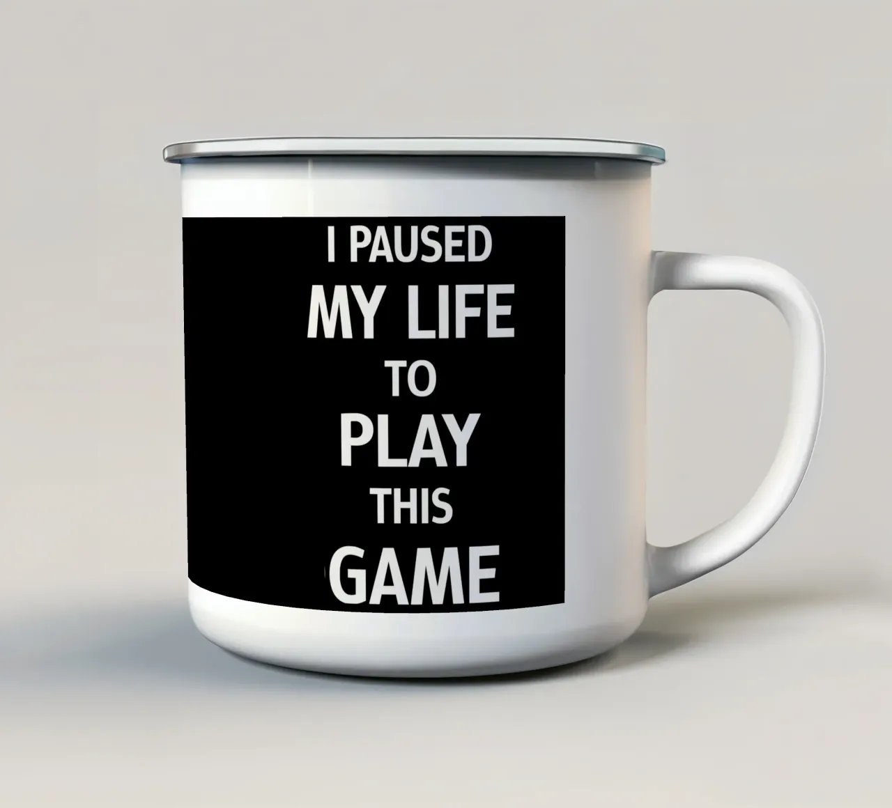 Ho messo in pausa la mia vita per giocare a questo gioco Gamer Gaming tazza in smalto da sillyindustries
