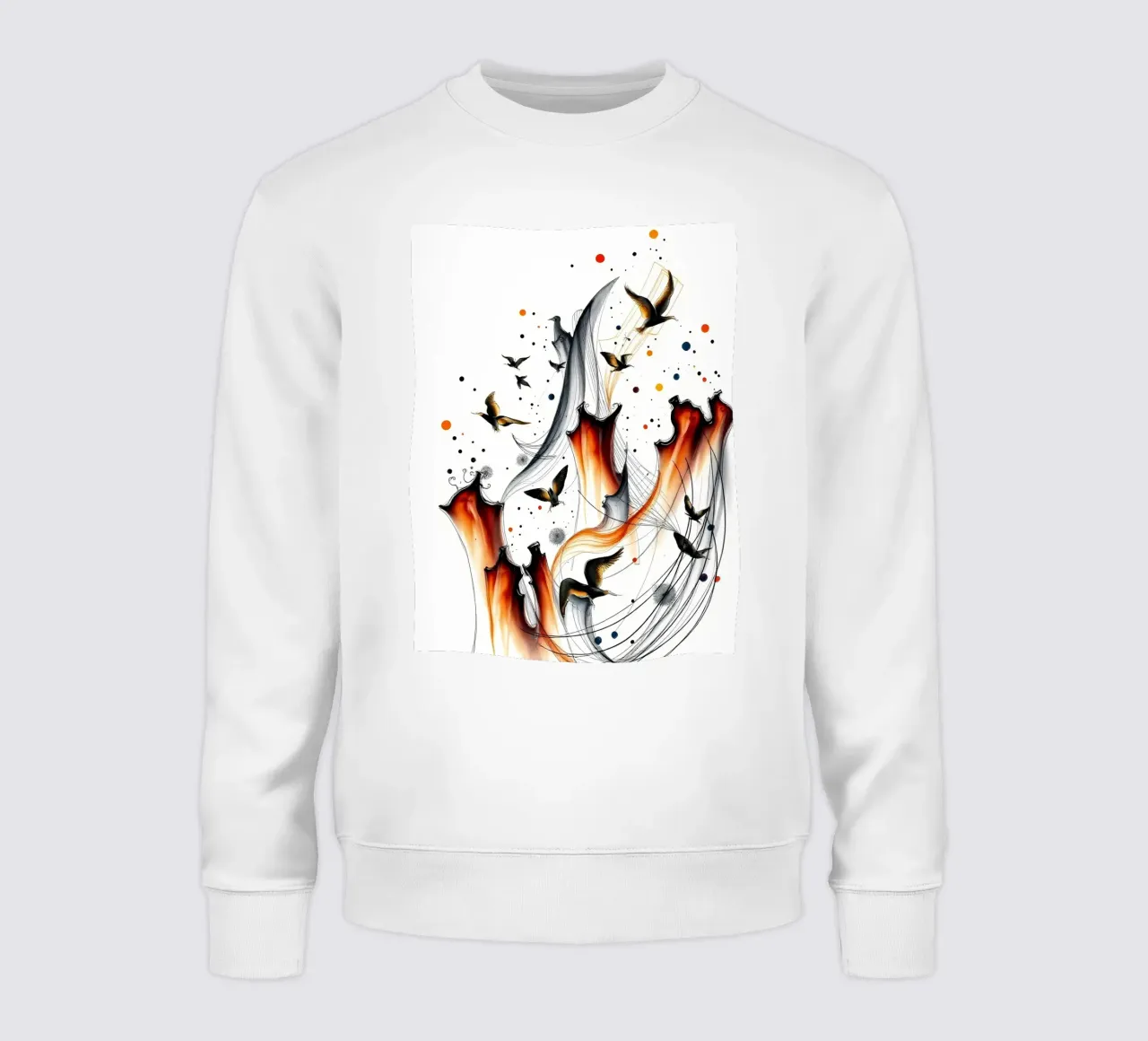 Abstrakt Vogelschiff sweatshirt by kosinsart.gallery