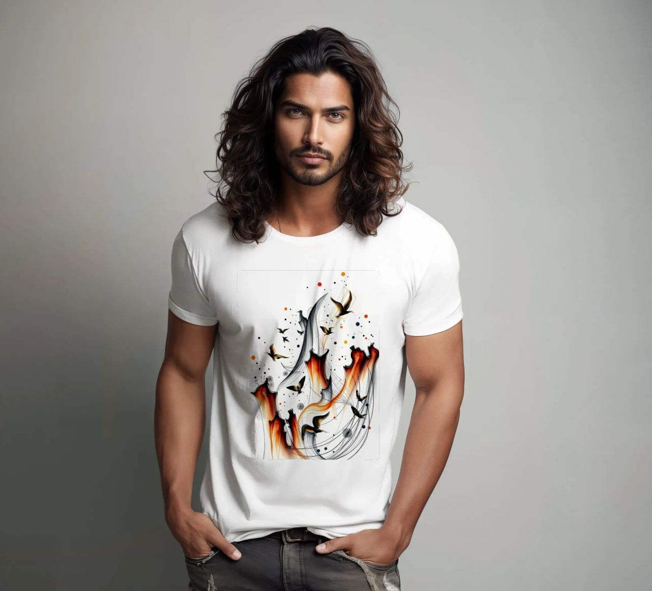 Abstrakt Vogelschiff camiseta de kosinsart.gallery