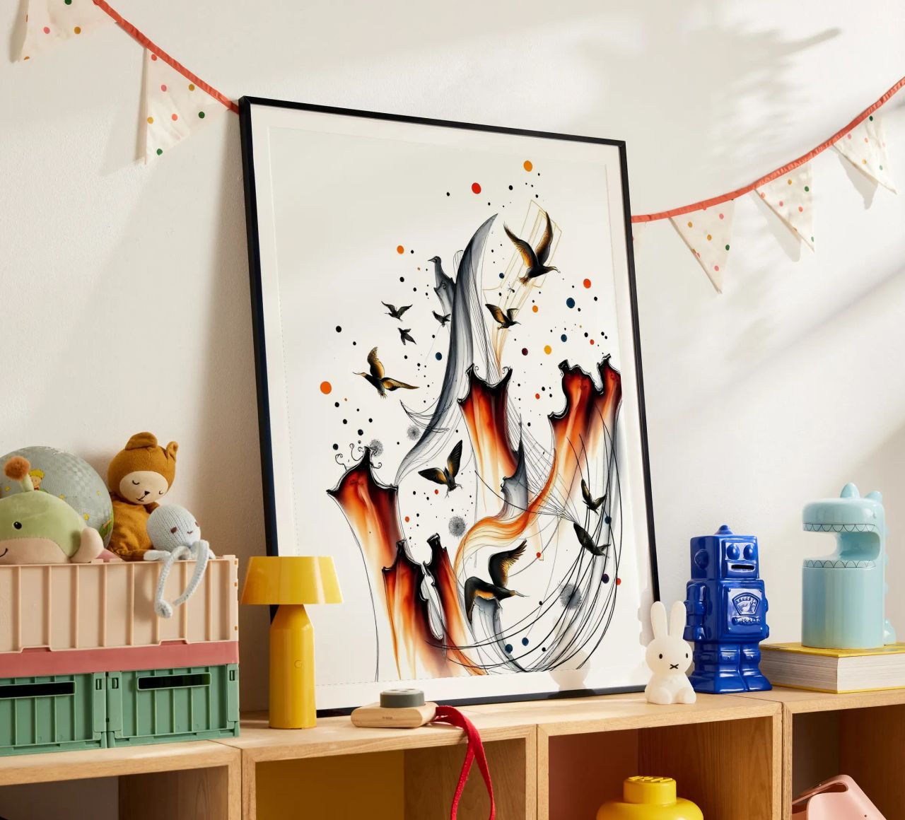 Abstrakt Vogelschiff poster de kosinsart.gallery