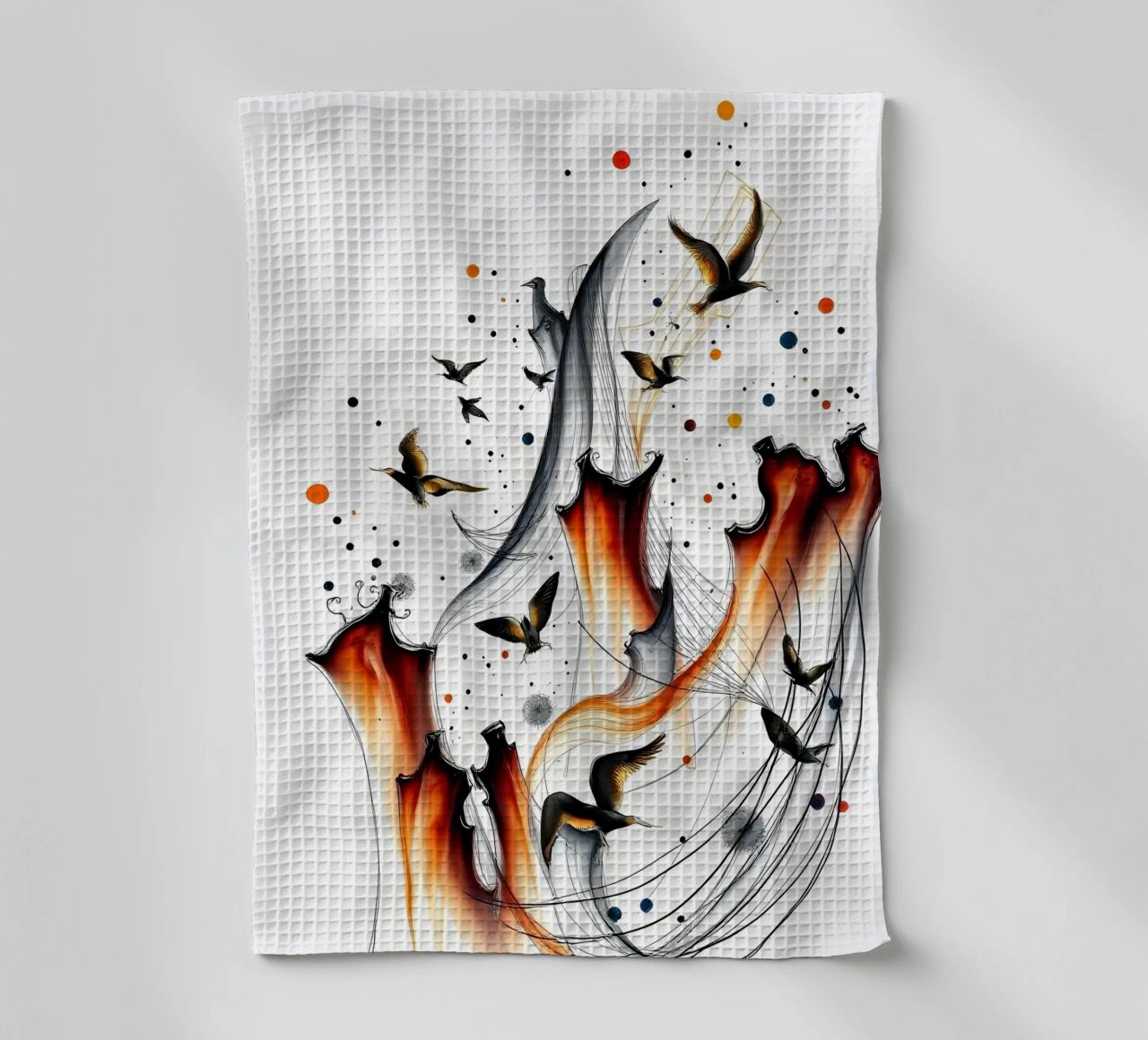 Abstrakt Vogelschiff paño de cocina de kosinsart.gallery