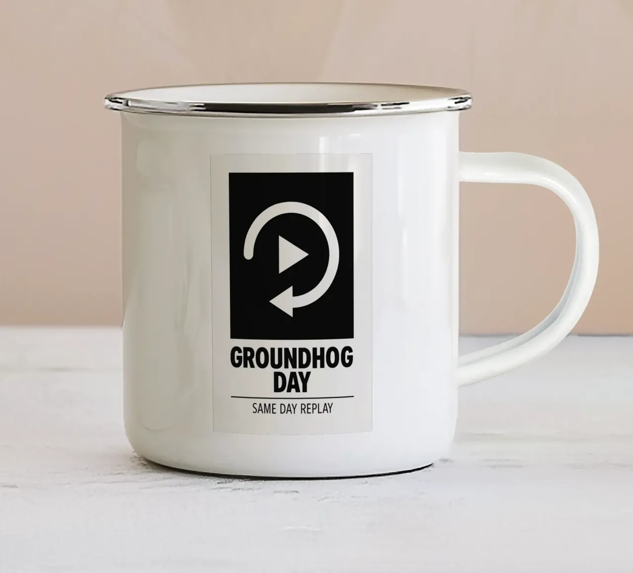Groundhog Day Print tazza in smalto da MoviesArt