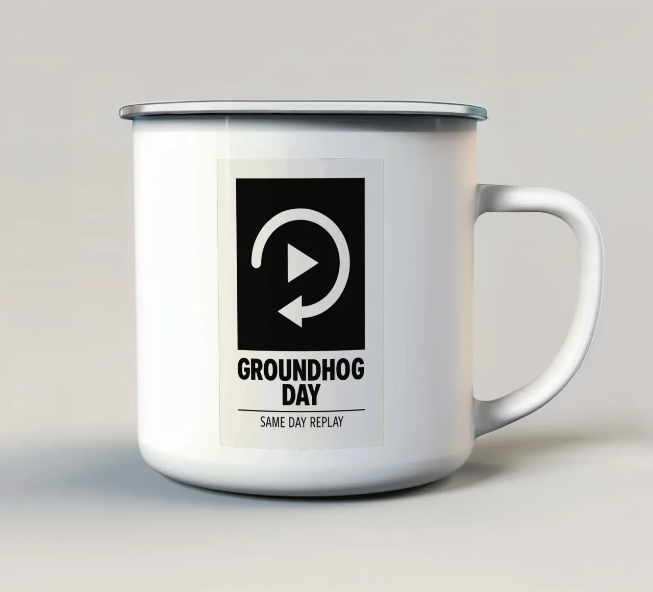 Groundhog Day Print tazza in smalto da MoviesArt