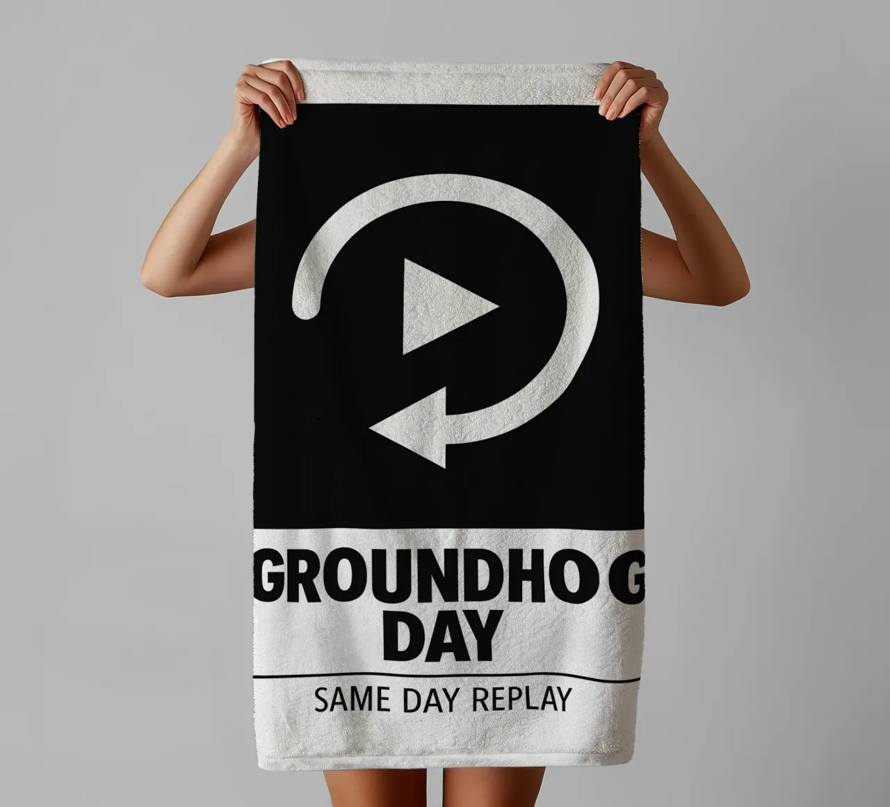 Groundhog Day Print asciugamano da bagno da MoviesArt