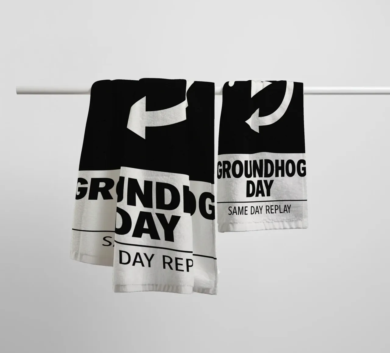 Groundhog Day Print asciugamano da bagno da MoviesArt