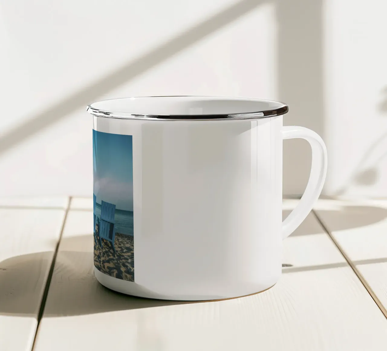 coppia mare tazza in smalto da Bleu