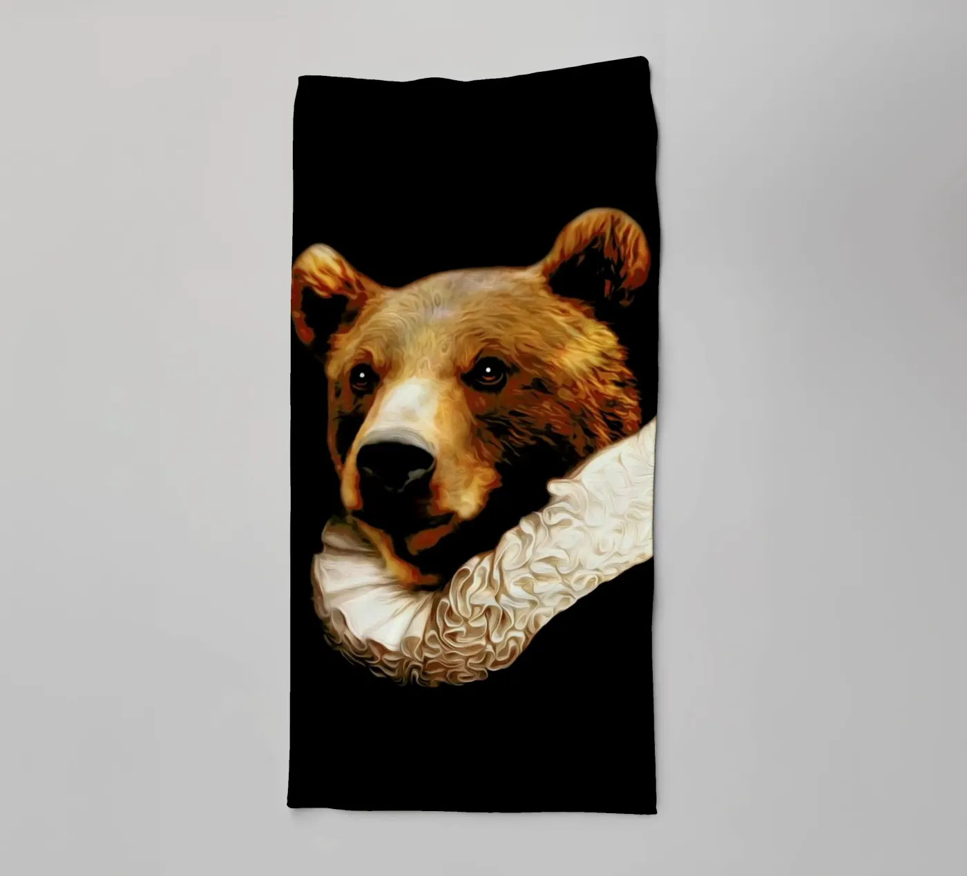 Bruin badhanddoek van Tein Lucasson