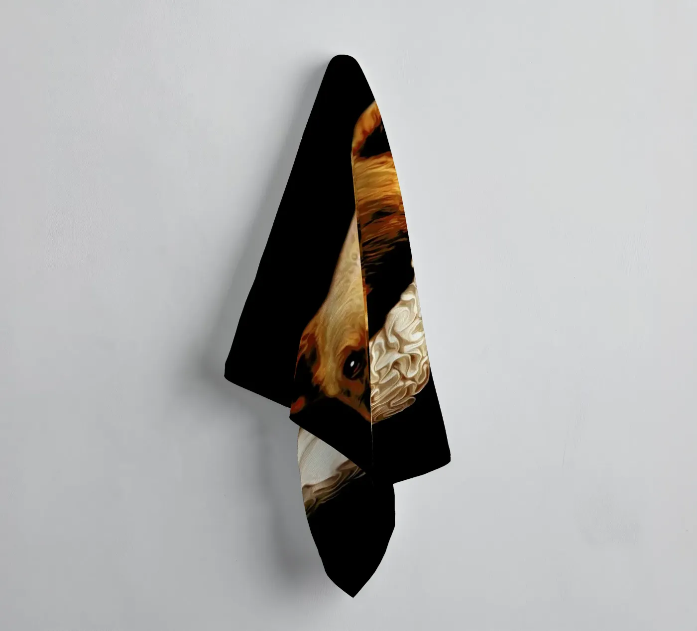 Bruin badhanddoek van Tein Lucasson