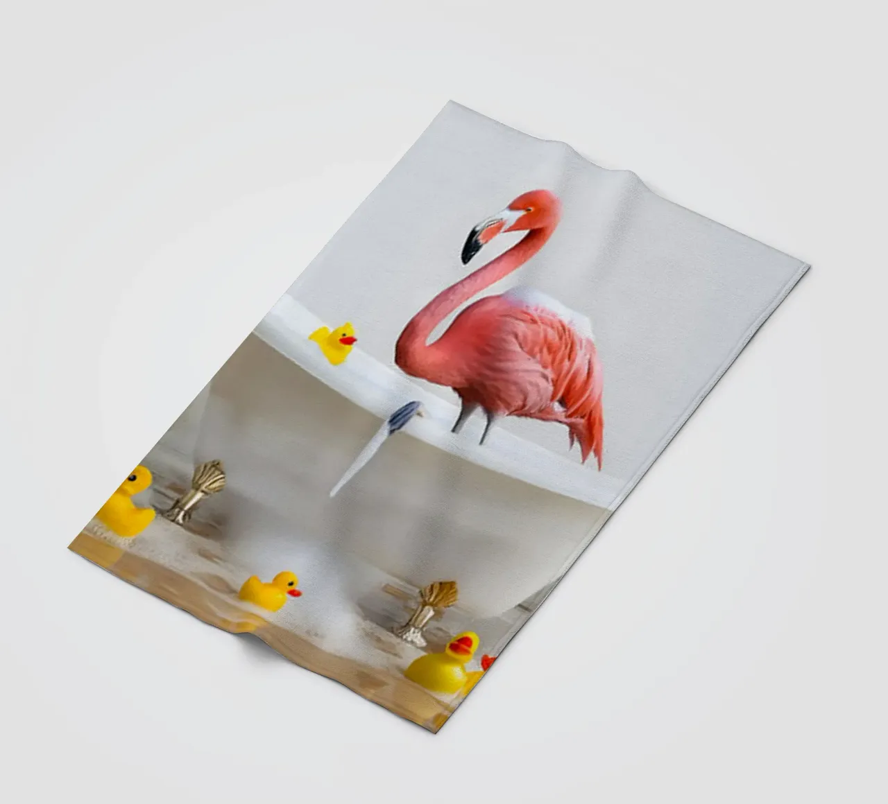 Flamengo nella vasca da bagno coperta in pile da Betty Shops
