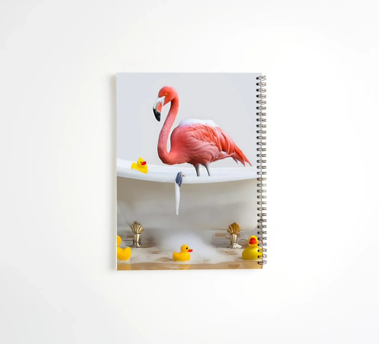 Flamengo In The Bathtub spiral notebook by Betty Shops