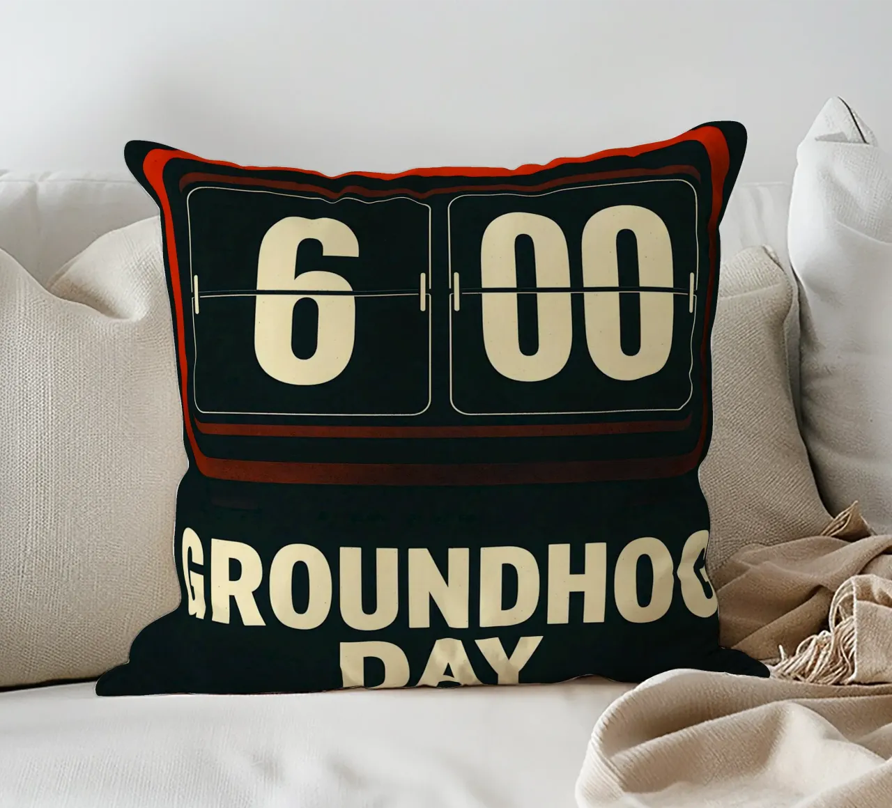 Groundhog Day Print cuscino da MoviesArt