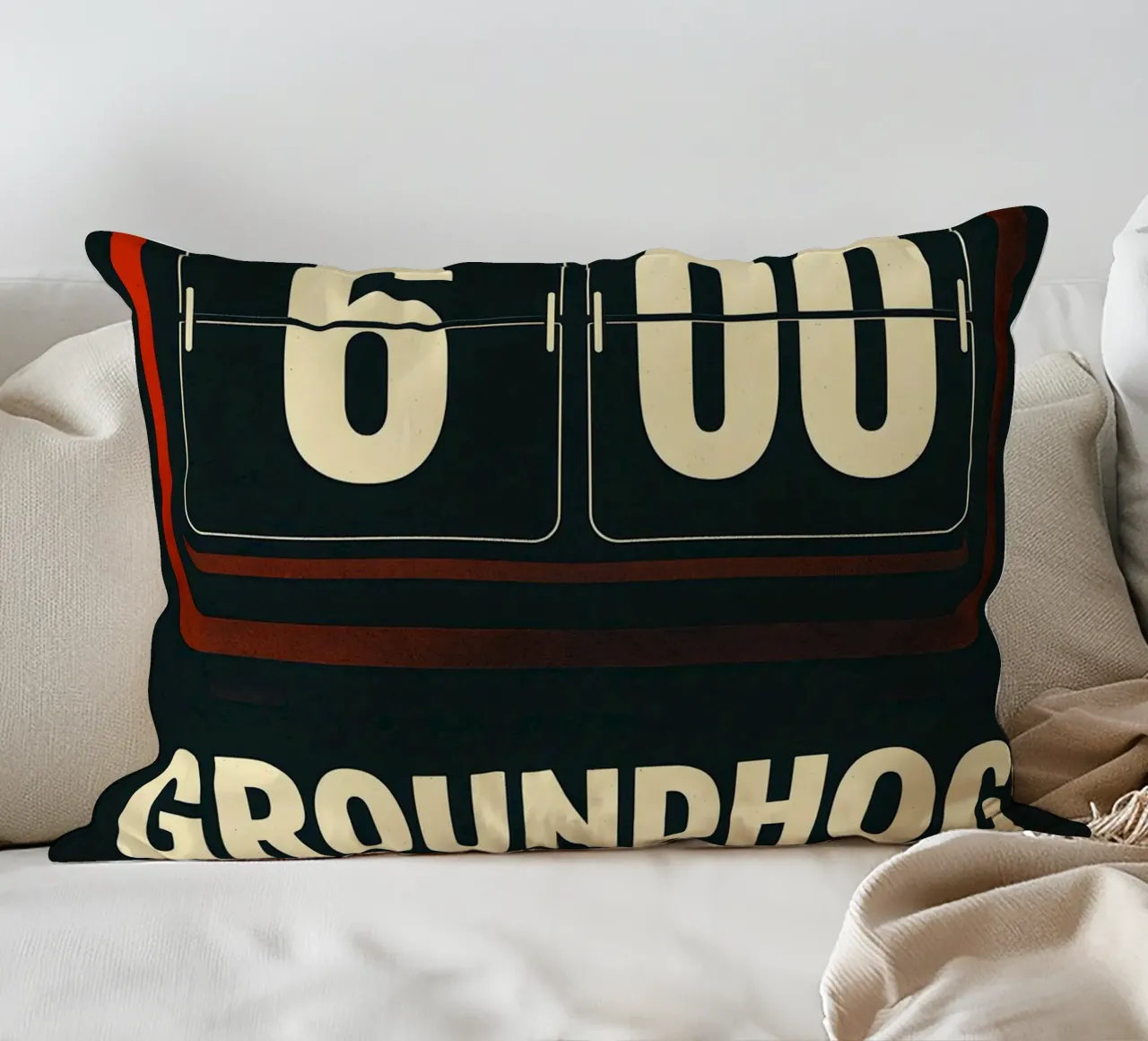 Groundhog Day Print cuscino da MoviesArt