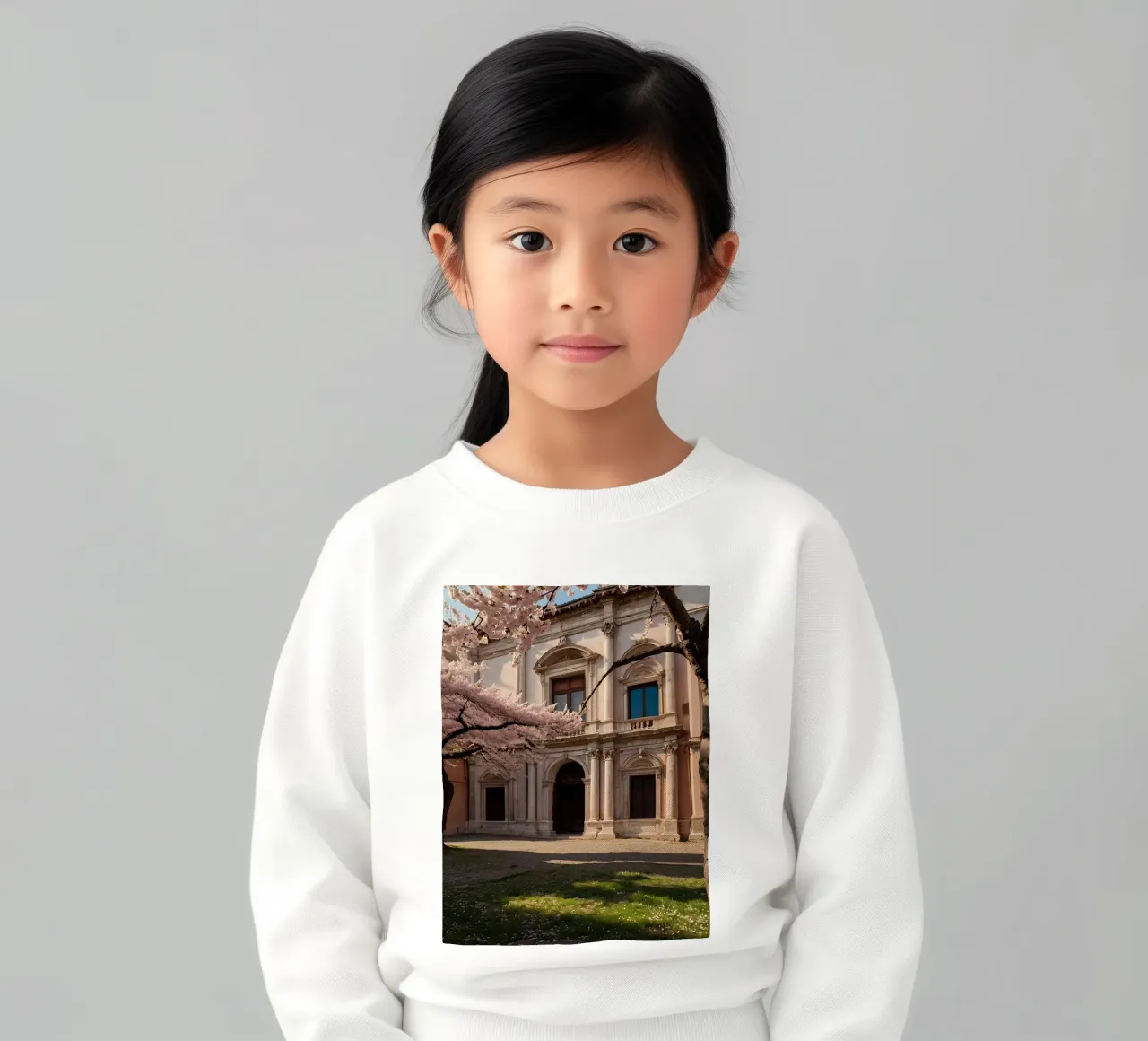 Bellissimi alberi di ciliegio in fiore vicino all'arco storico felpa bambino da DesignDoodle