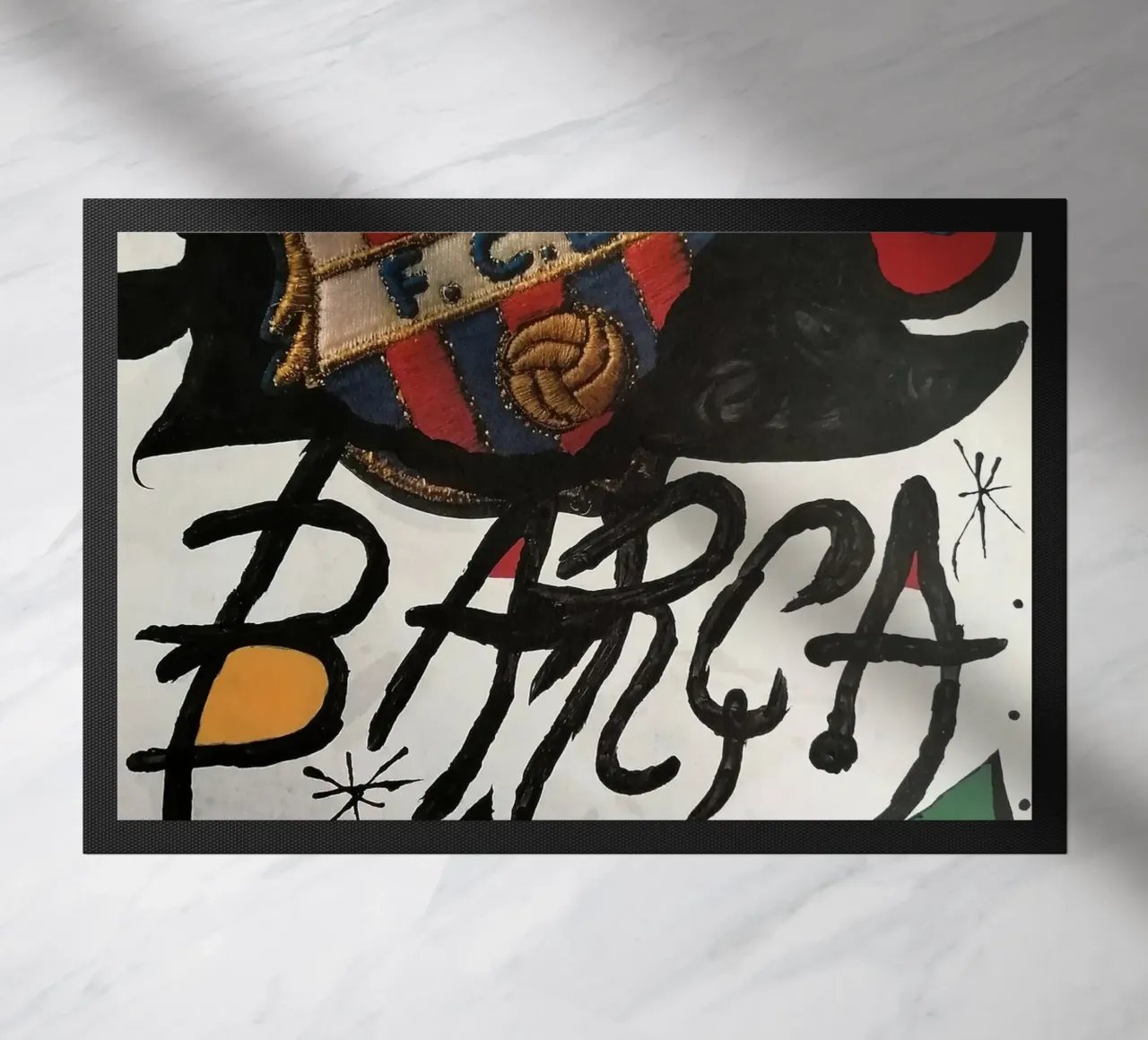 Joan Miro Lithograph Signed and Numbered from Fc Barcelona doormat by phillipp veisenberg