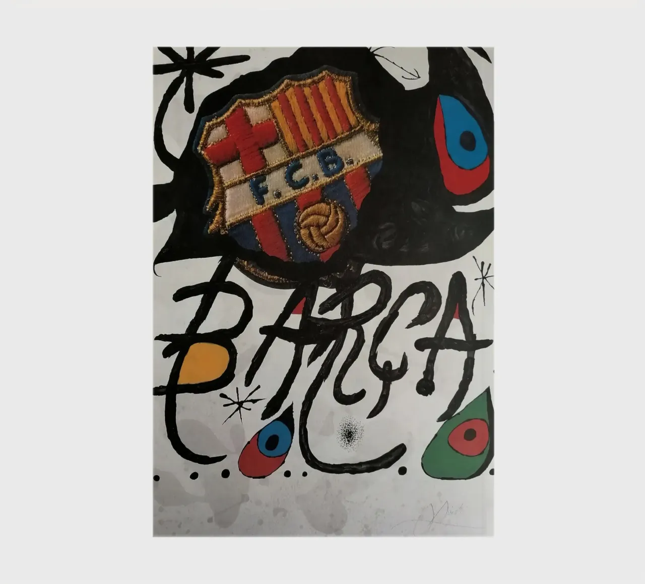 Joan Miro Lithograph Signed and Numbered from Fc Barcelona notebook by phillipp veisenberg