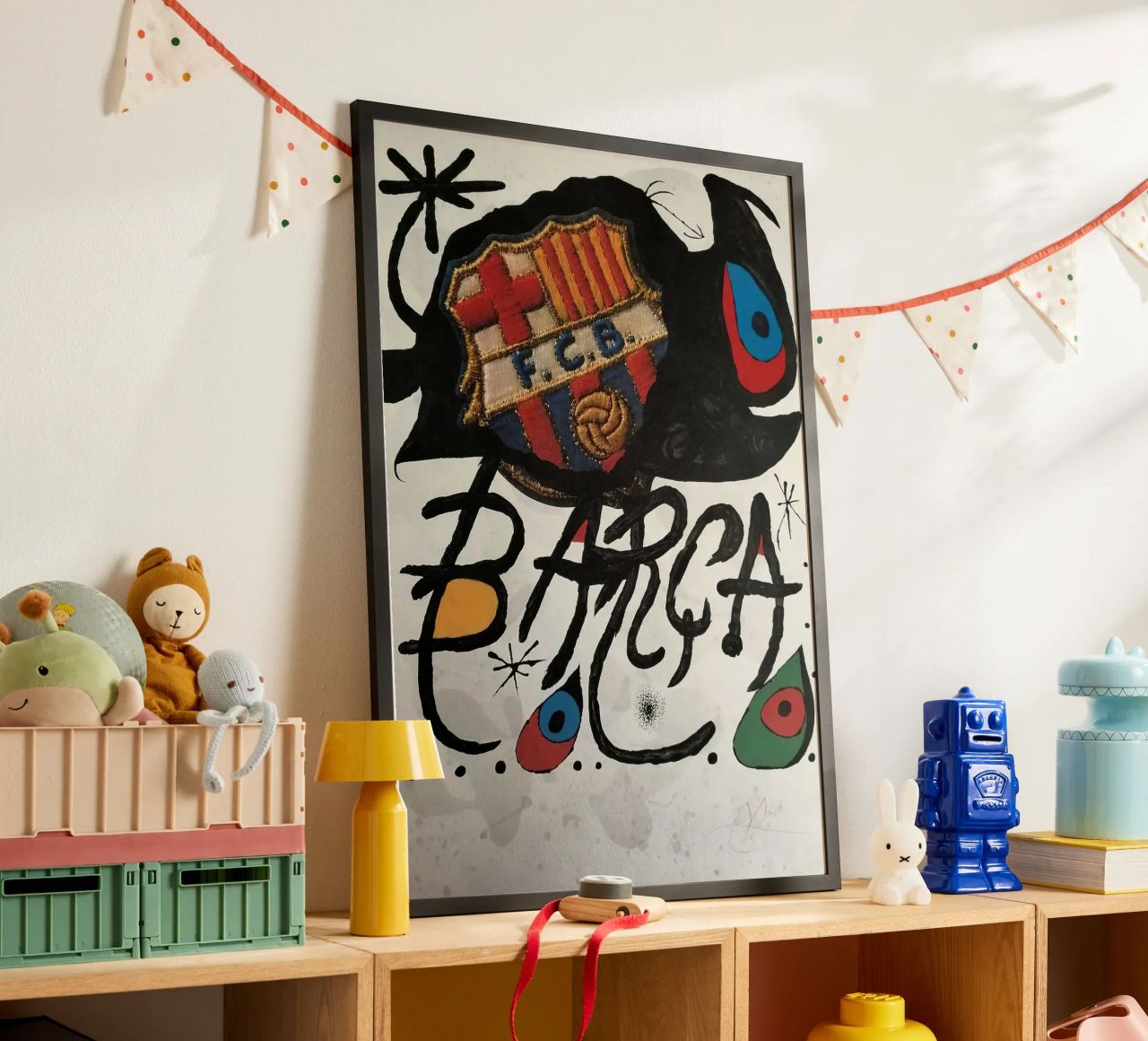 Joan Miro Lithographie signée et numérotée du Fc Barcelone poster de phillipp veisenberg