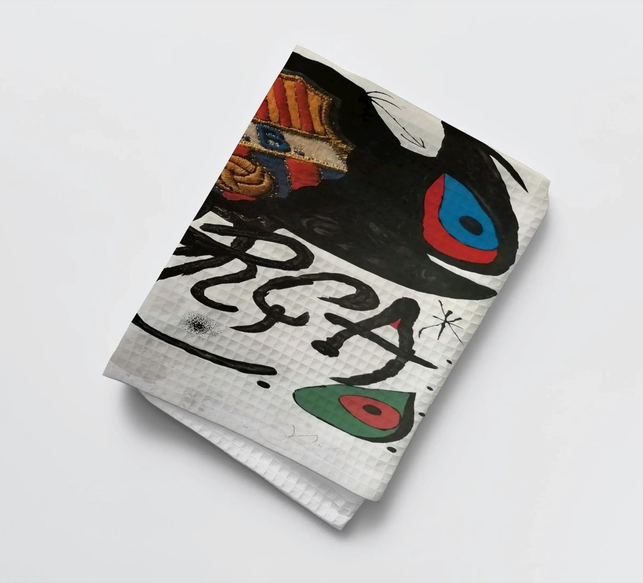 Joan Miro Lithographie signée et numérotée du Fc Barcelone torchon de phillipp veisenberg