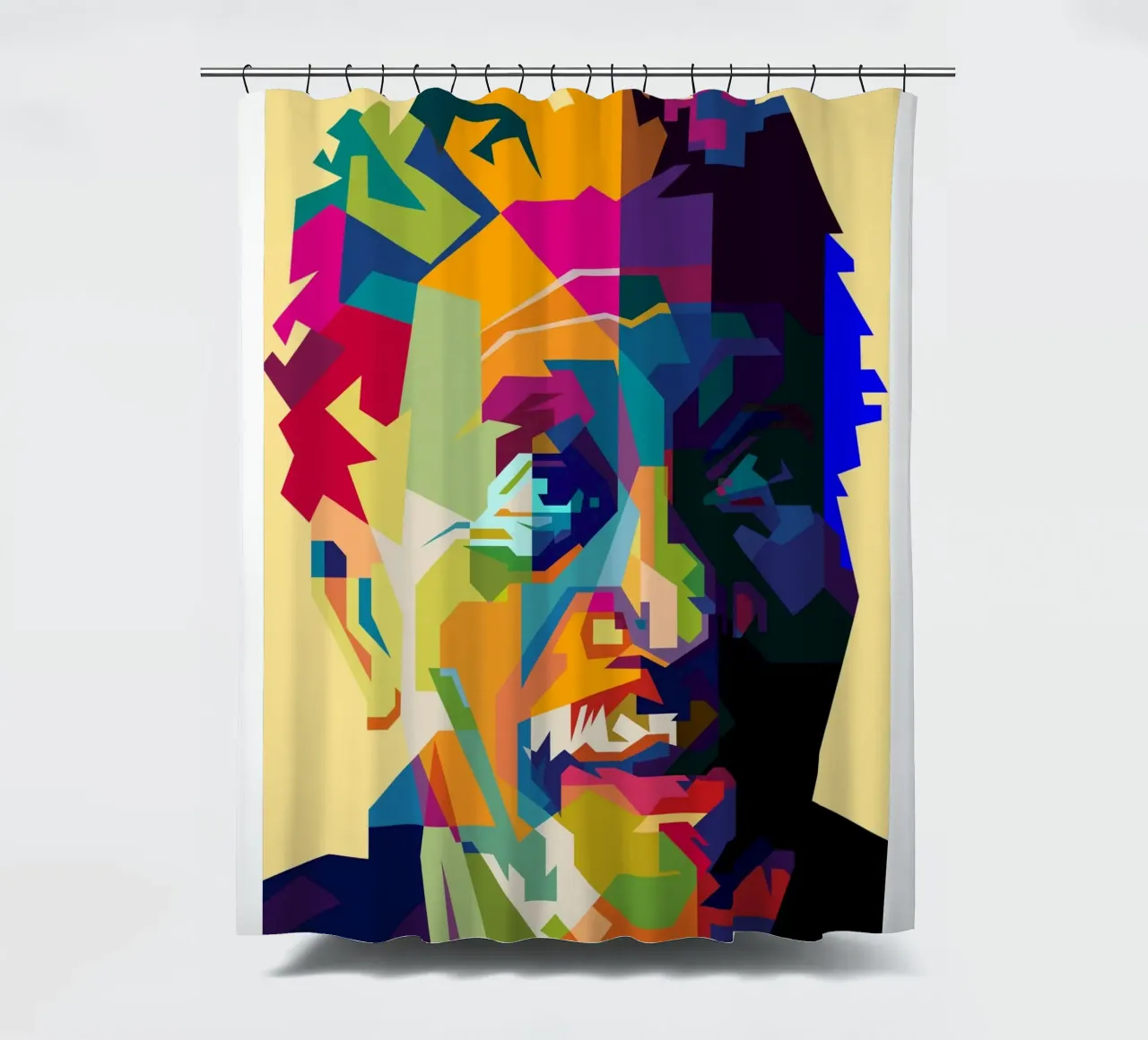 Morgan Freeman Legend Actor WPAP Trending Now shower curtain by Artkreator
