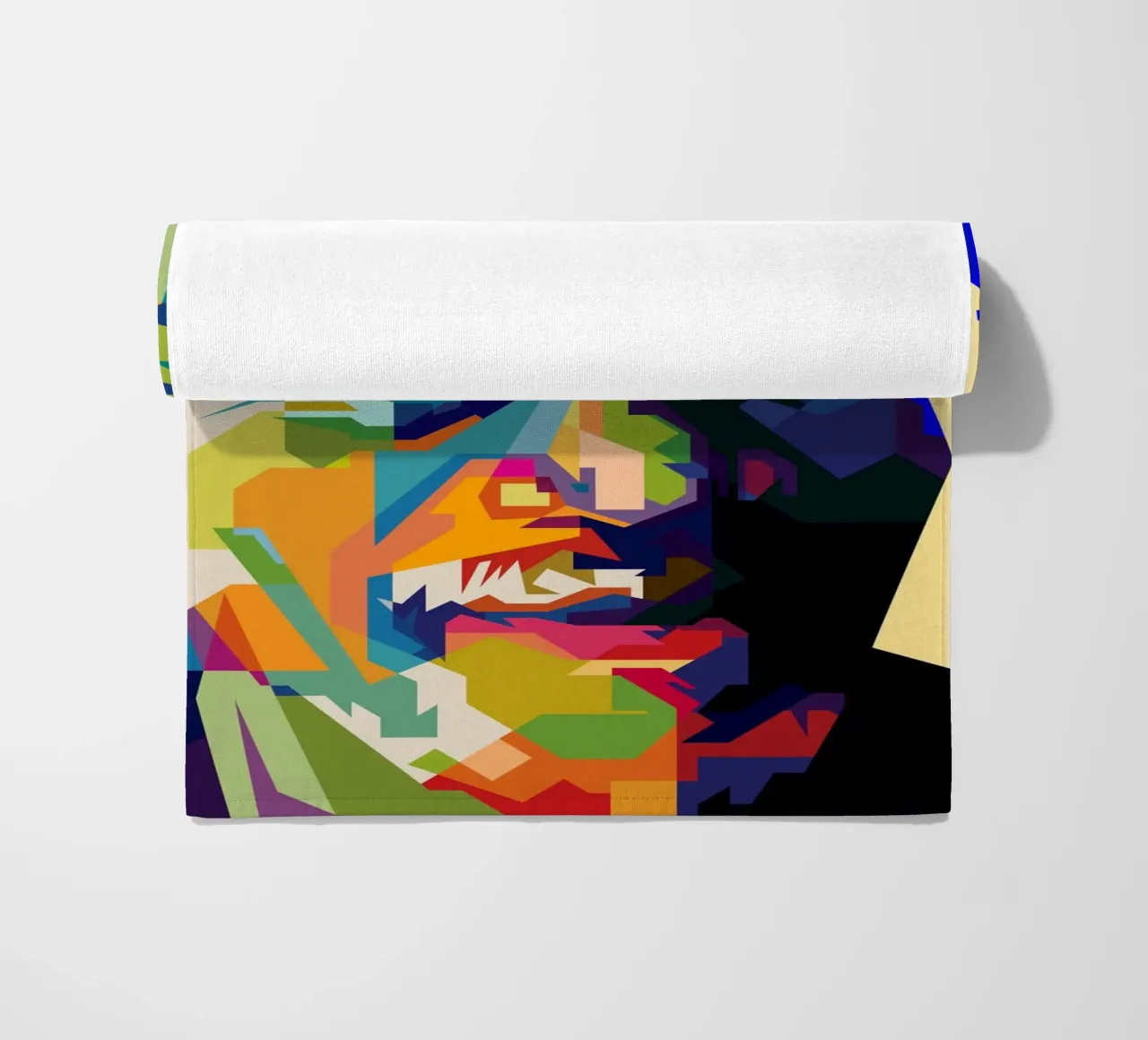 Morgan Freeman Legend Actor WPAP Trending Now beach towel by Artkreator