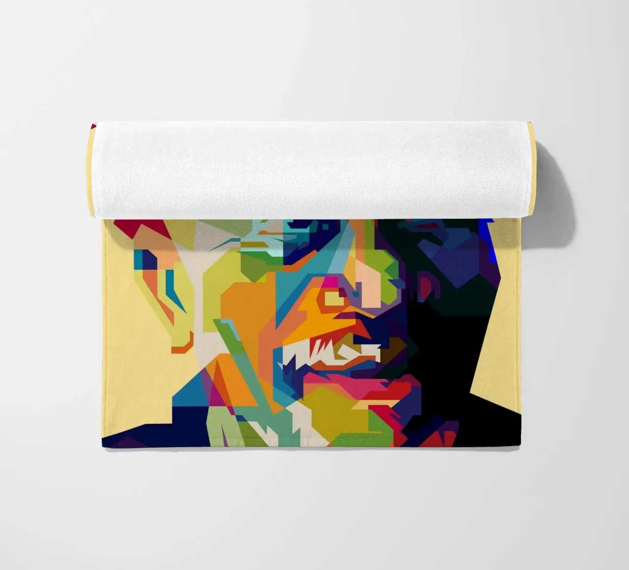 Morgan Freeman Legend Actor WPAP Trending Now beach towel by Artkreator