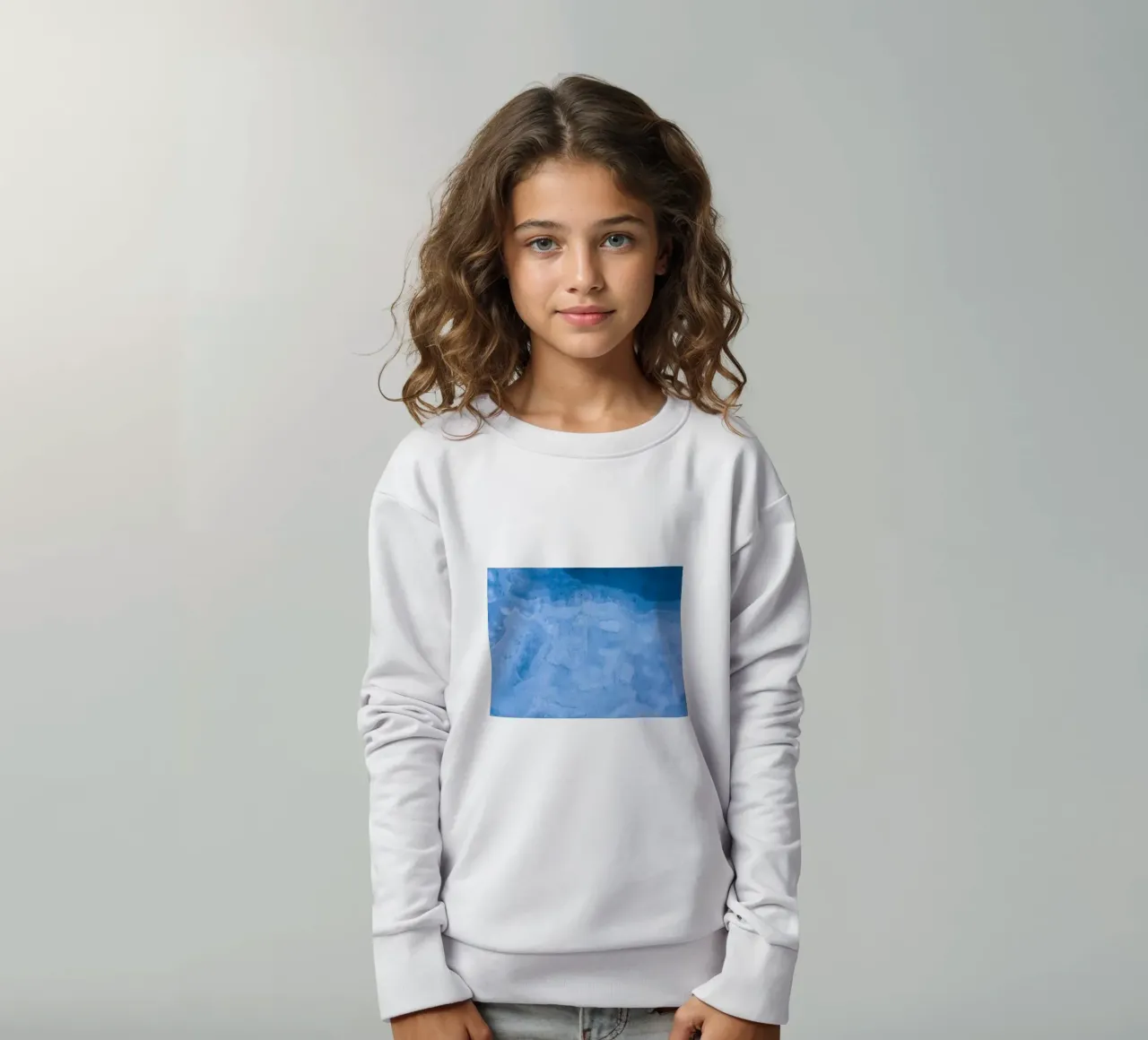 onde bianche felpa bambino da Bleu