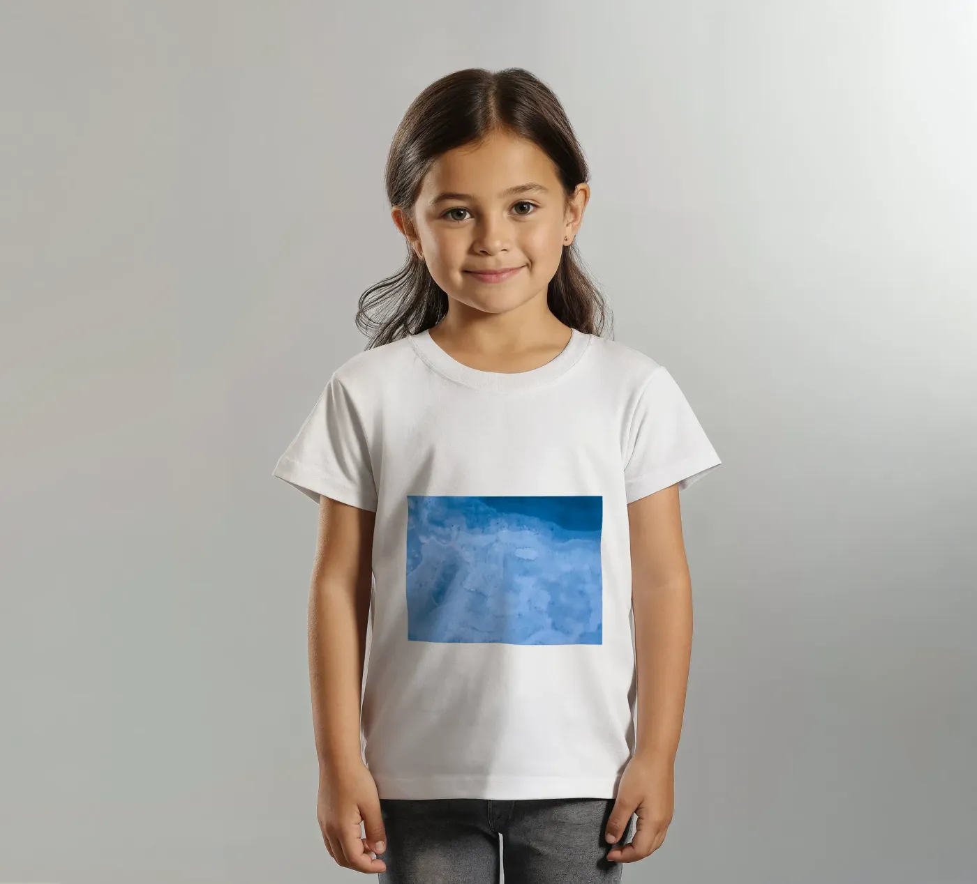 onde bianche t-shirt bambini da Bleu