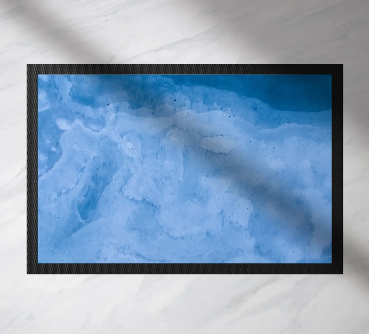 waves white doormat by Bleu