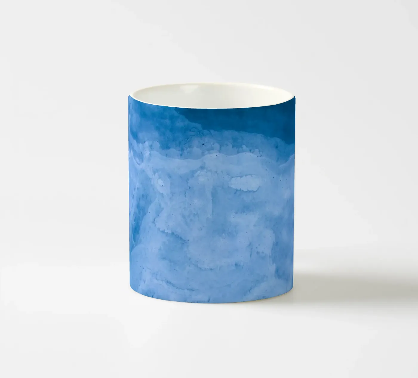 waves white ceramic mug by Bleu
