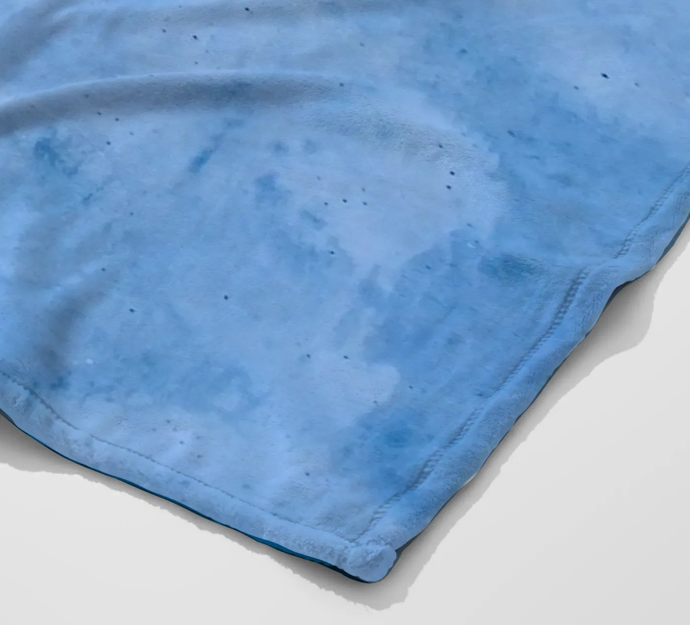 Wellen weiß Fleecedecke von Bleu