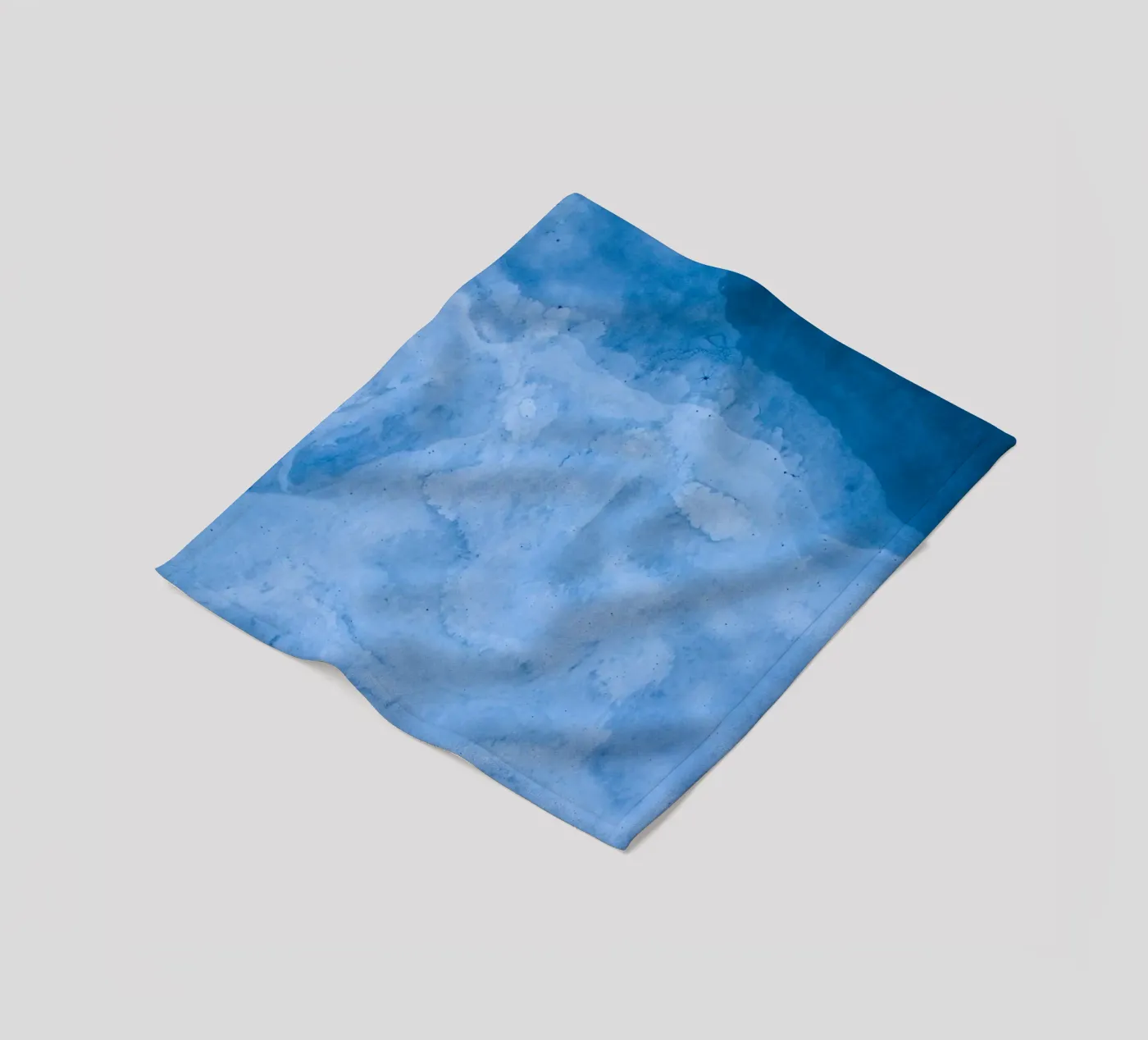 Wellen weiß Fleecedecke von Bleu