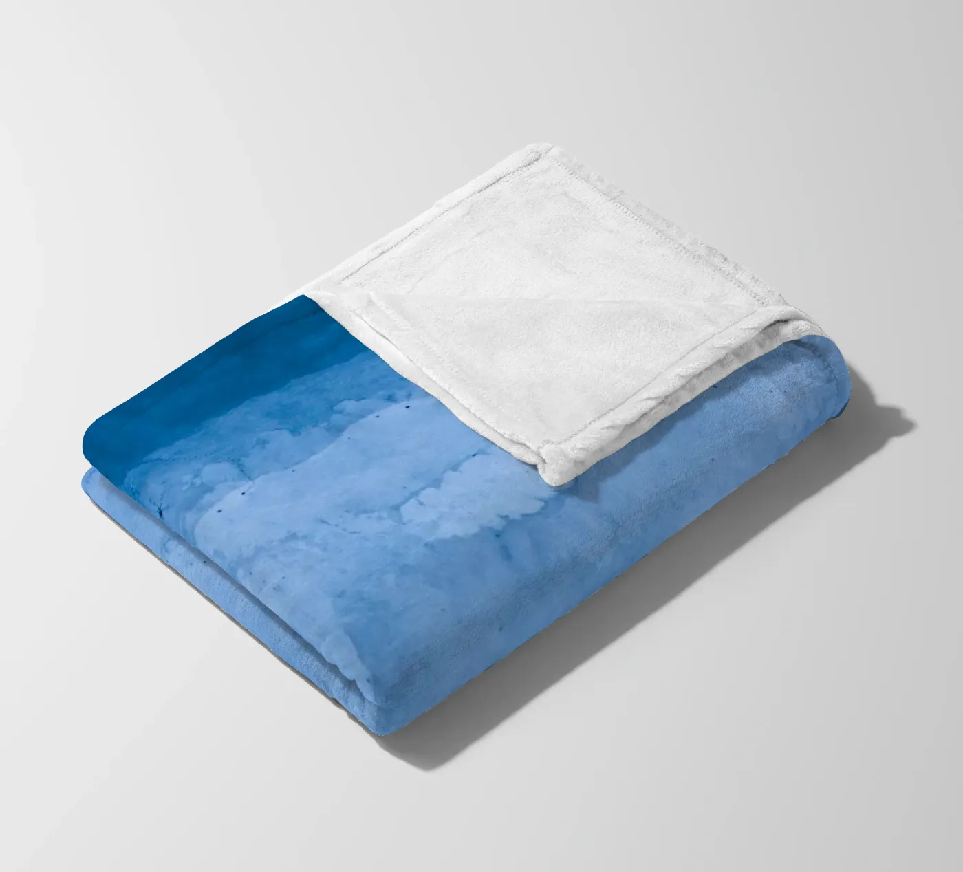Wellen weiß Fleecedecke von Bleu