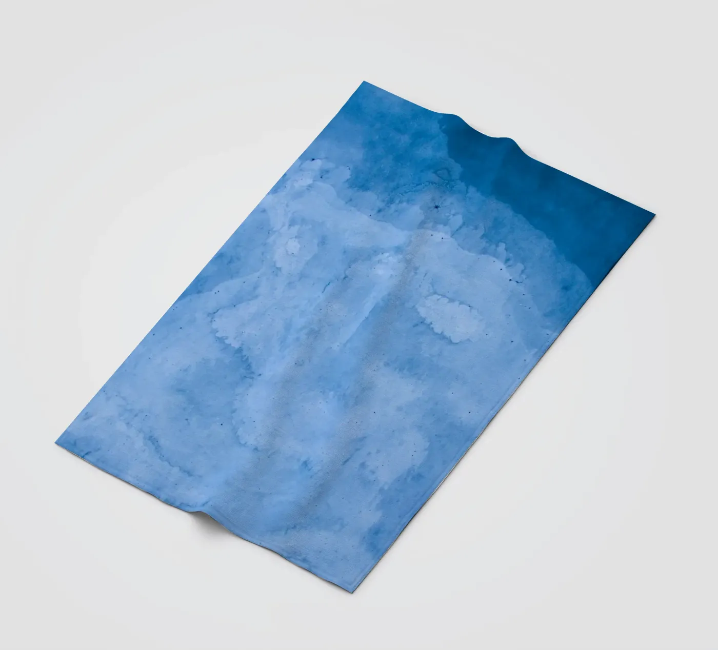 Wellen weiß Fleecedecke von Bleu