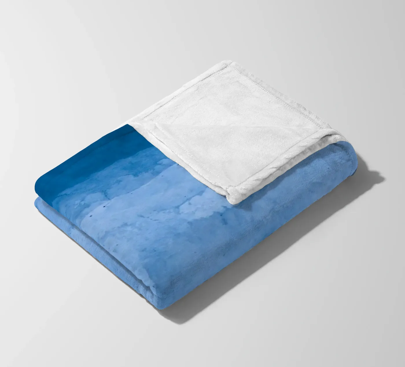 Wellen weiß Fleecedecke von Bleu