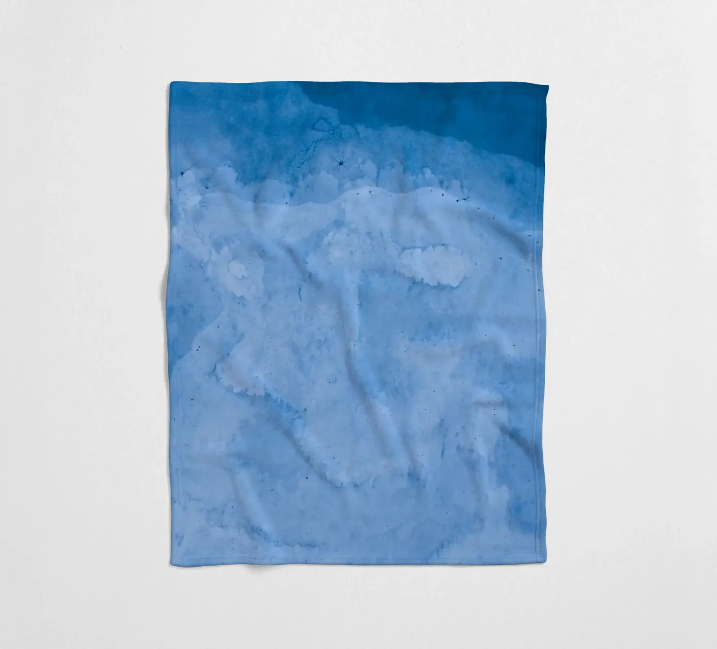 Wellen weiß Fleecedecke von Bleu