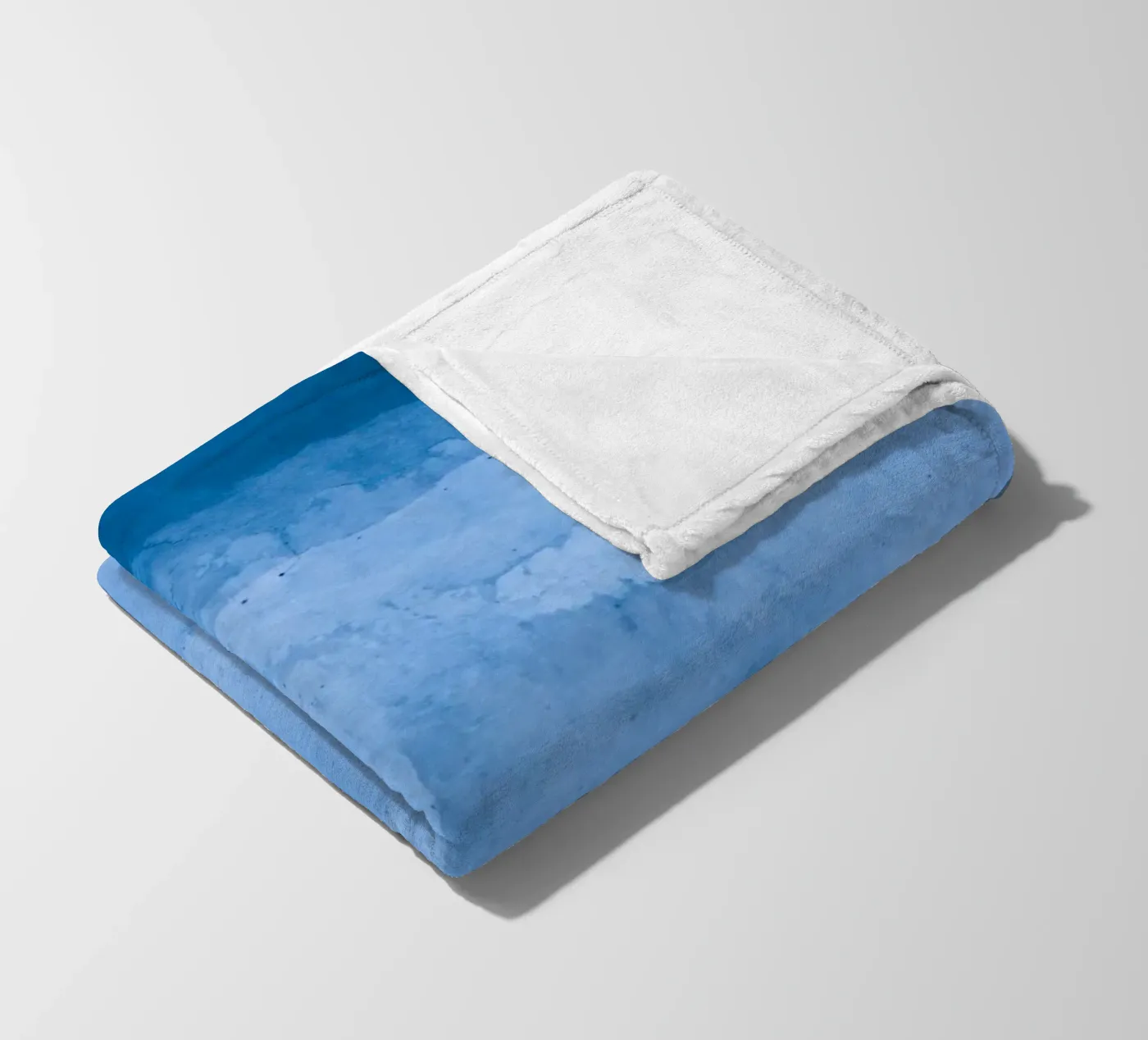 Wellen weiß Fleecedecke von Bleu