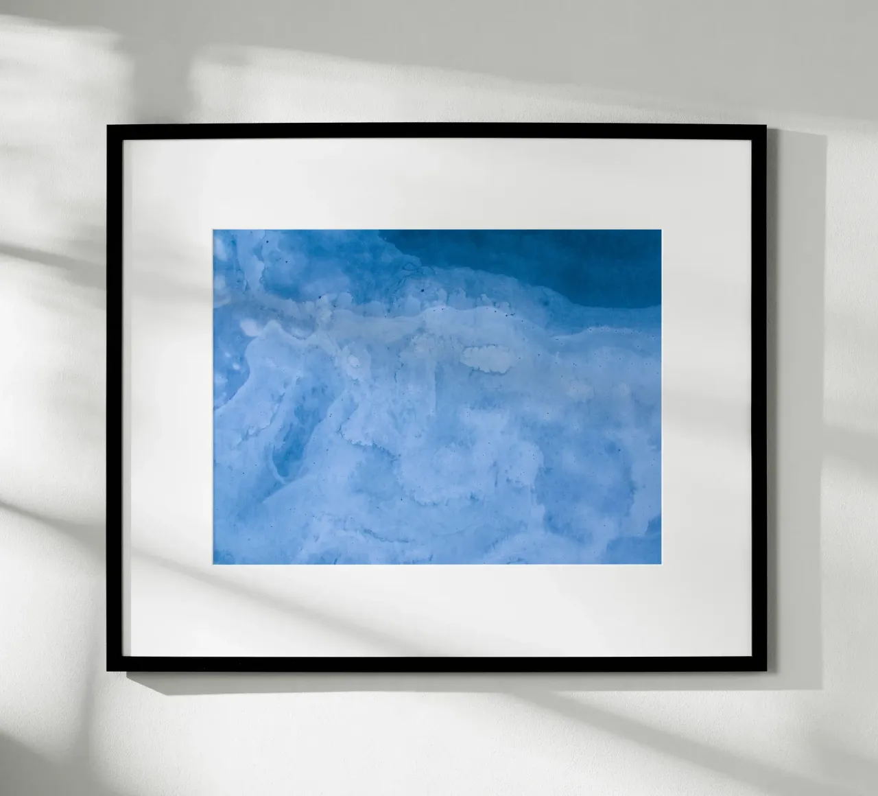 waves white poster by Bleu