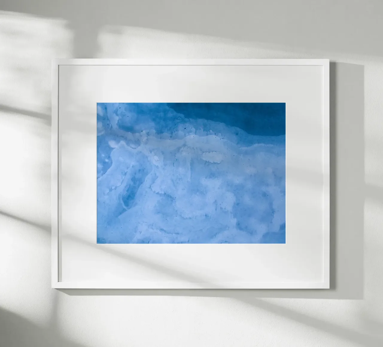 waves white poster by Bleu