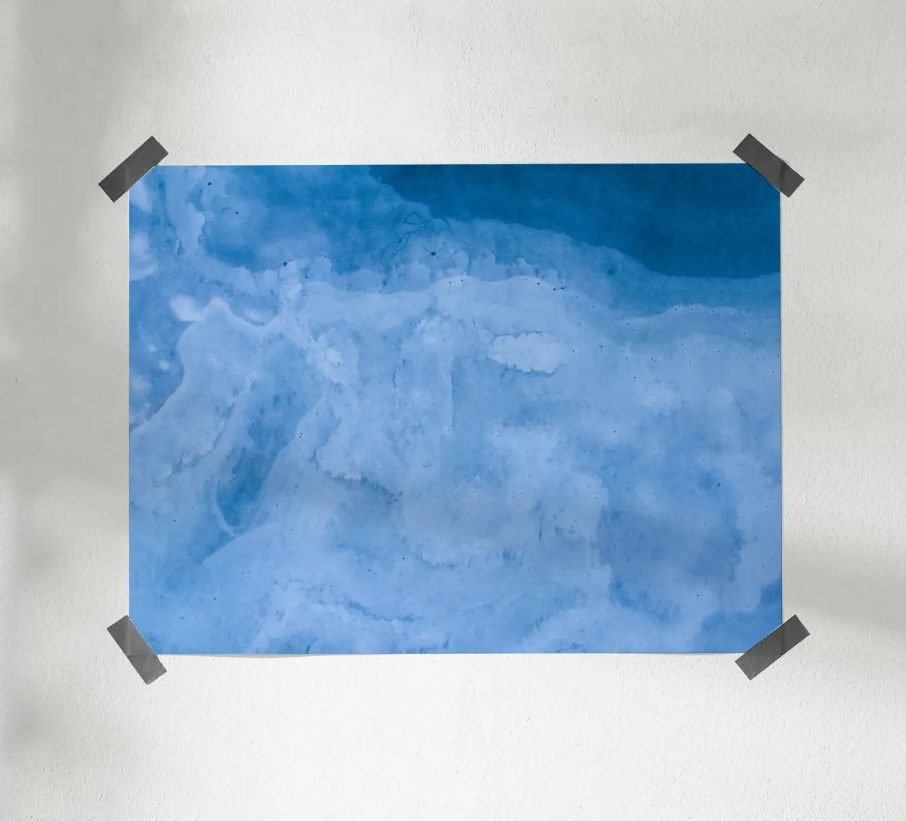 waves white poster by Bleu