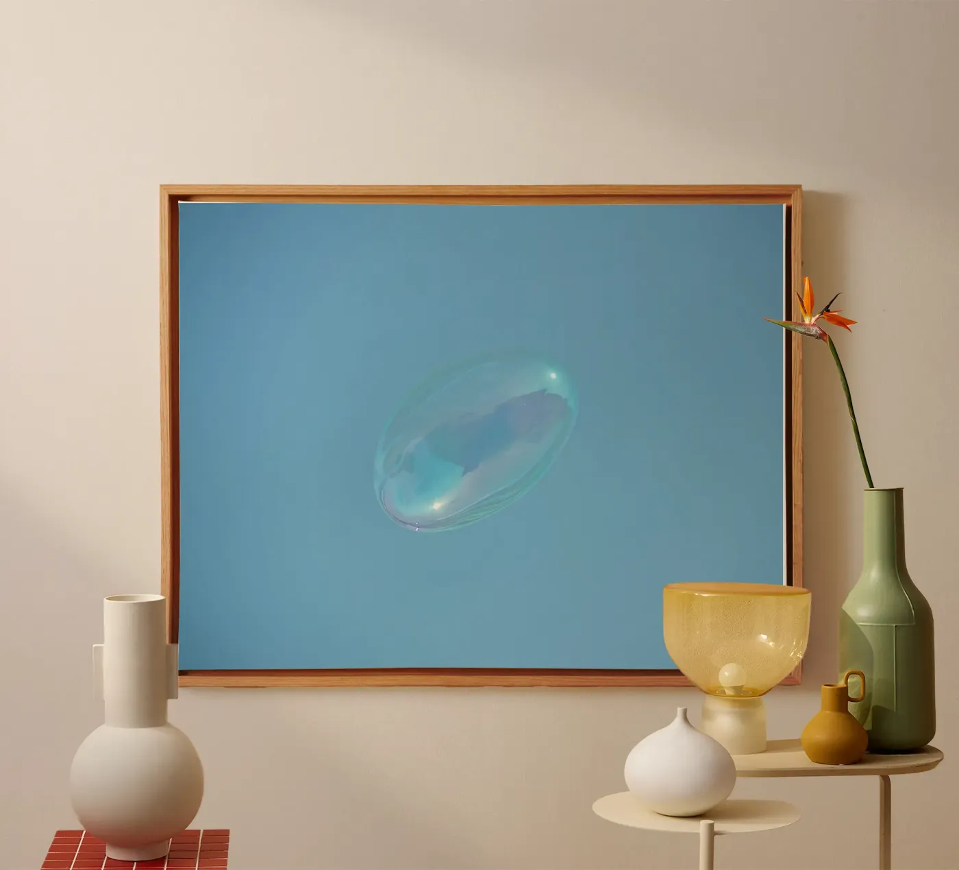 bubble sky canvas by Bleu