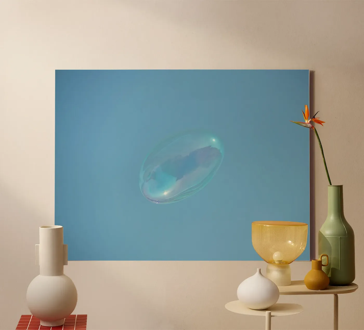 bubble sky canvas by Bleu