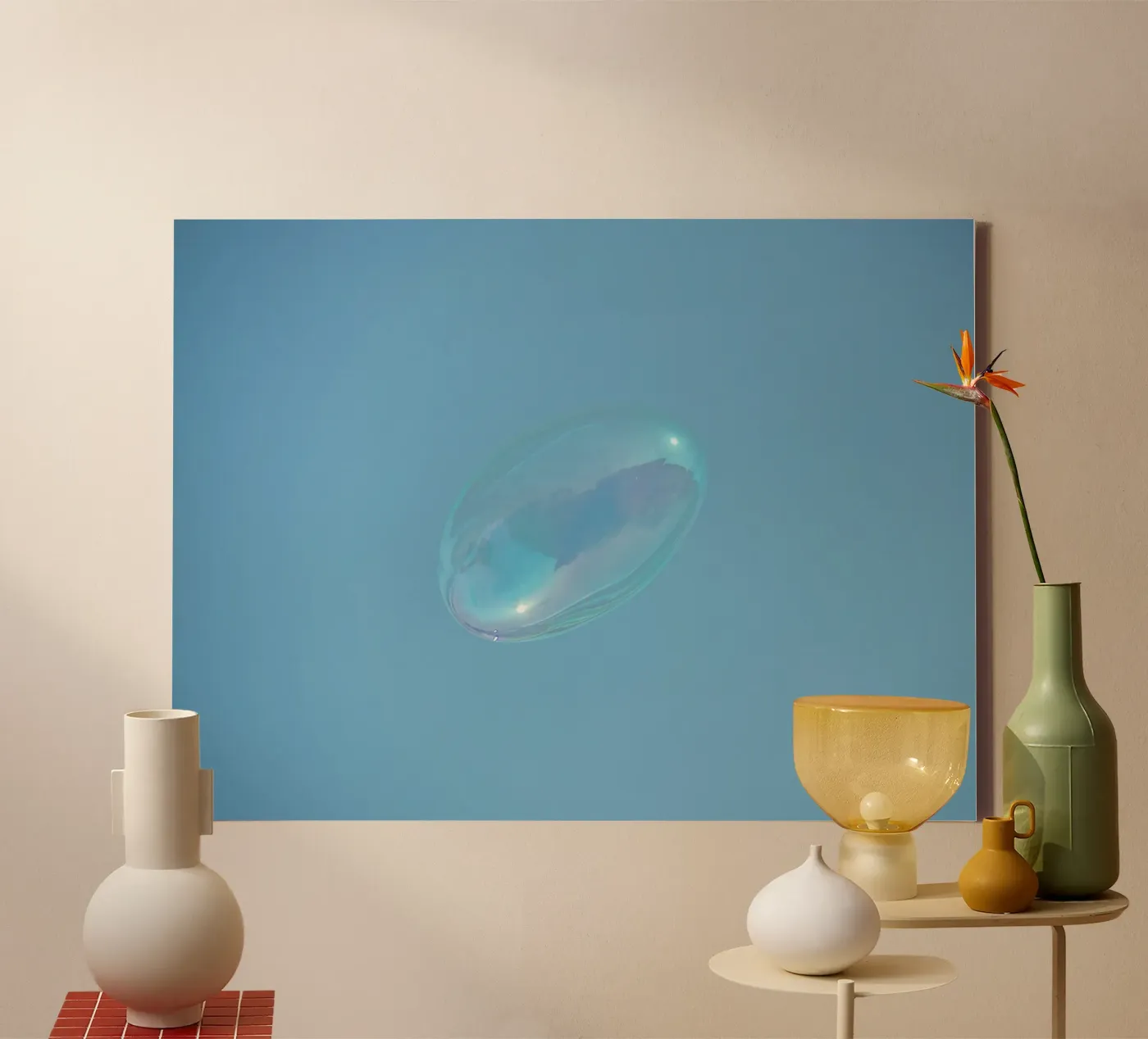 bubble sky canvas by Bleu