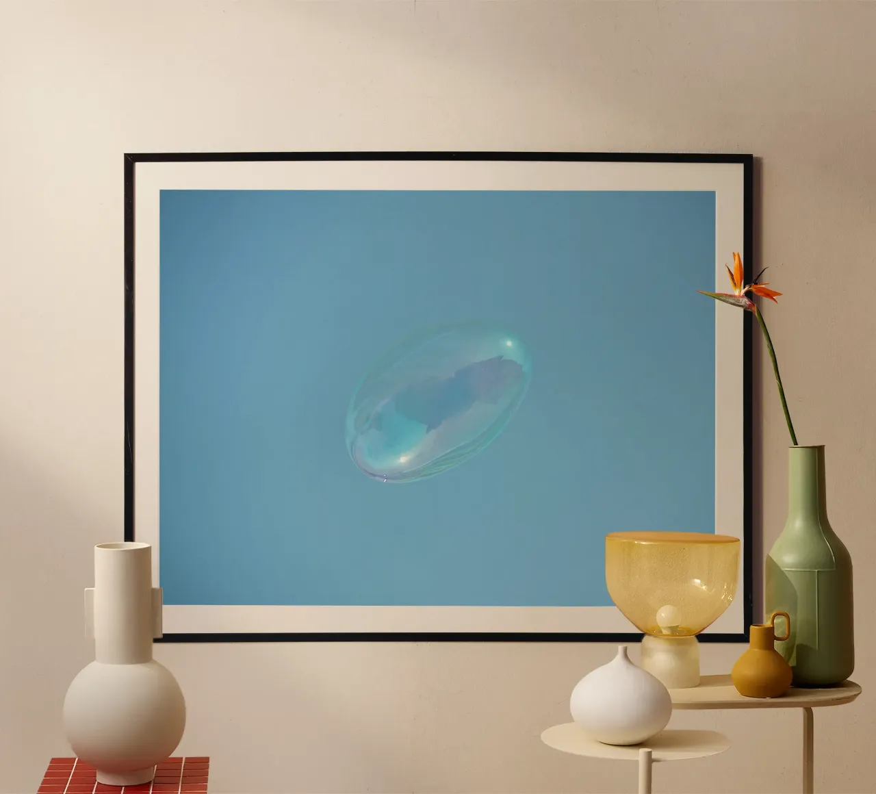 bubble sky poster by Bleu