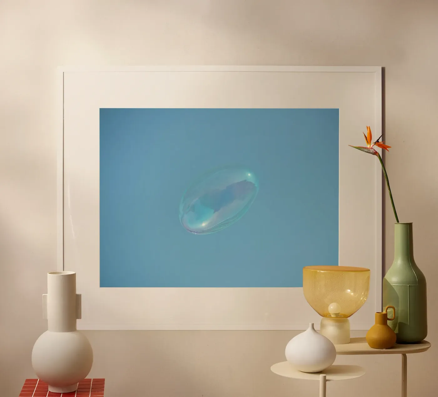 bubble sky poster by Bleu