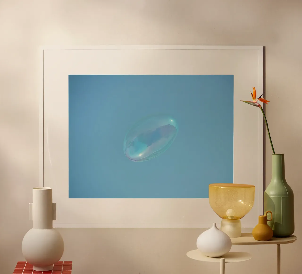 bubble sky poster by Bleu