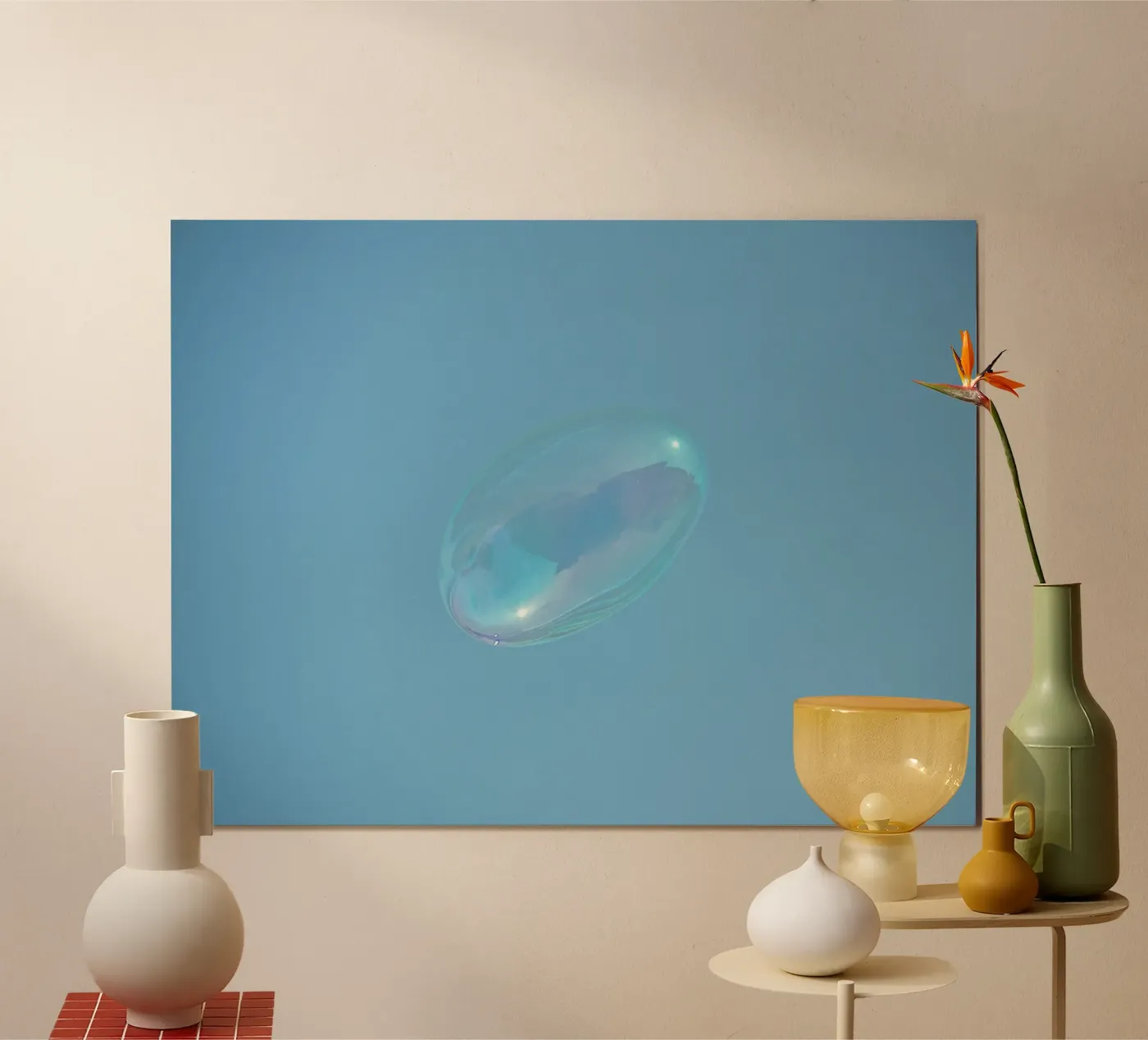 bubble sky poster by Bleu
