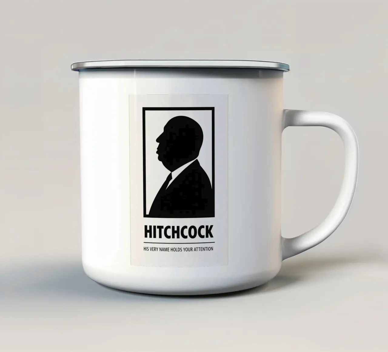 Hitchcock Print tazza in smalto da MoviesArt