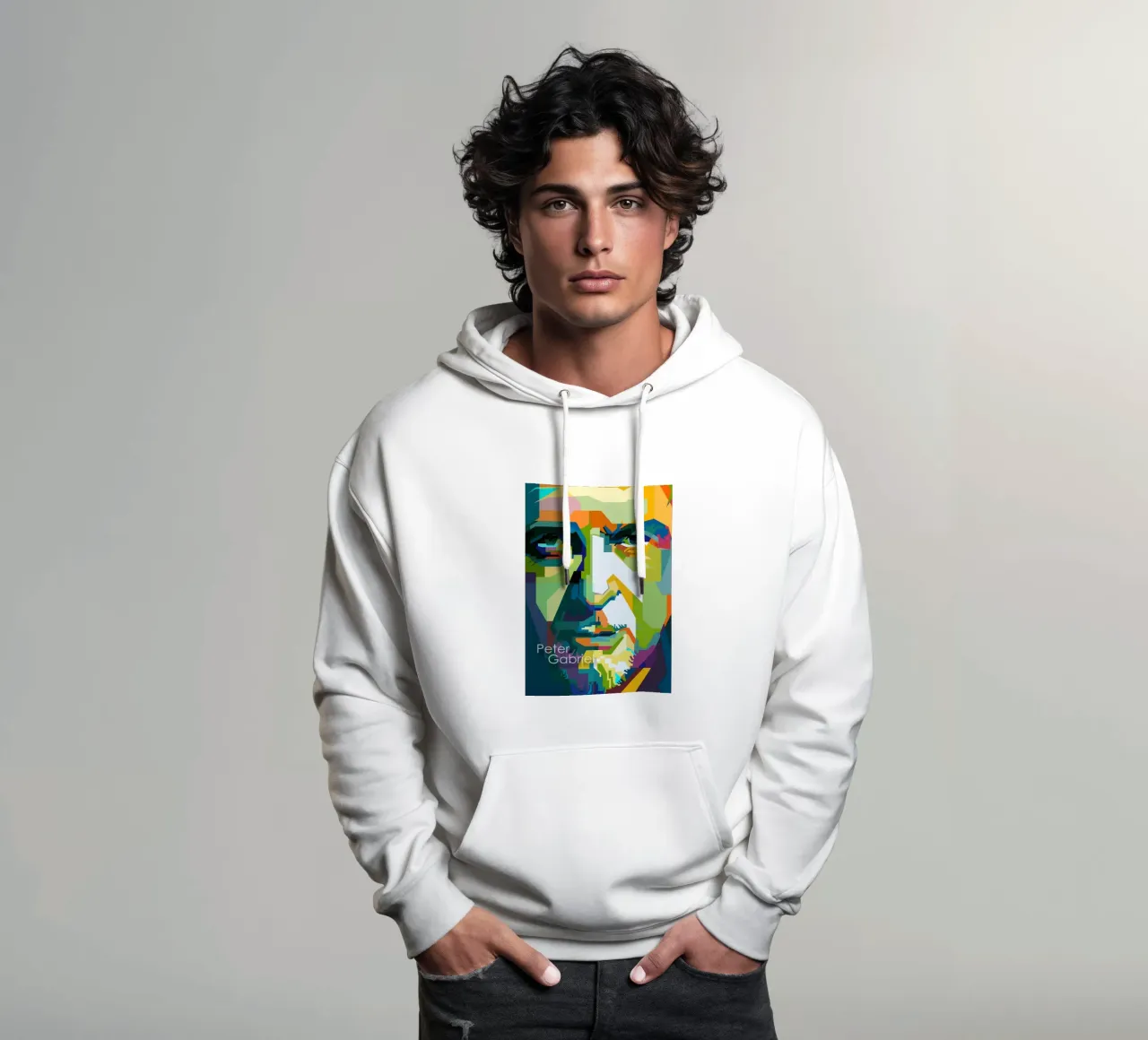 Peter Gabriel Cantante Musicista WPAP Trending Now felpa con cappuccio da Artkreator