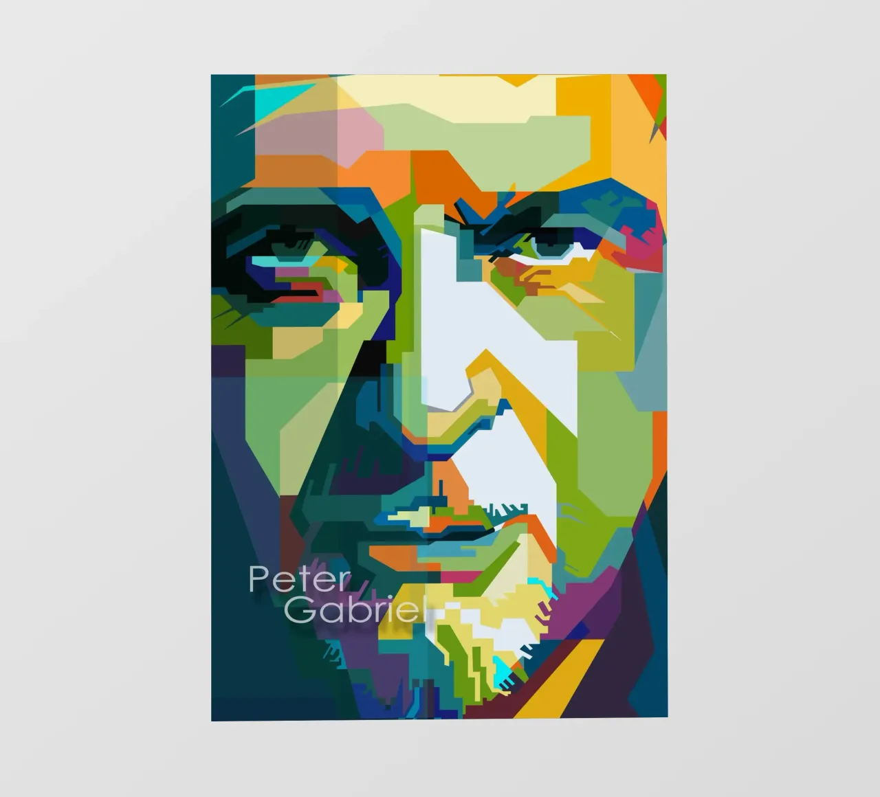 Peter Gabriel Cantante Musicista WPAP Trending Now pellicola backlit da Artkreator