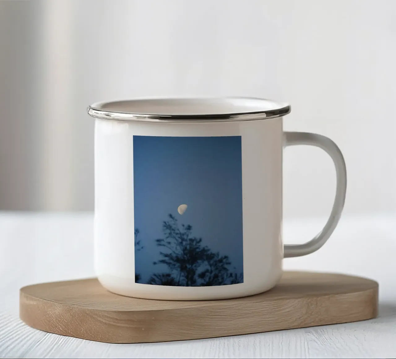 rami cielo tazza in smalto da Bleu